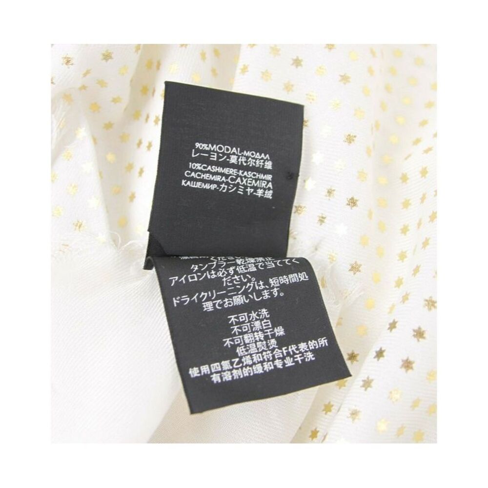 Gucci Women's White Modal / Cashmere "GUCCY" Star Print Large Square Scarf - Picture 5 of 7